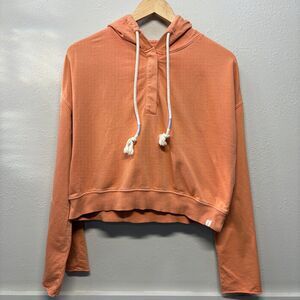Normal Brand Cropped Pullover Hoodie Sweater Women's Sz S Peach Orange
